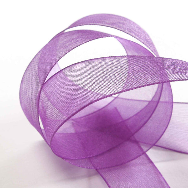Super Sheer Ribbon Plum Purple Berisfords - 25mm