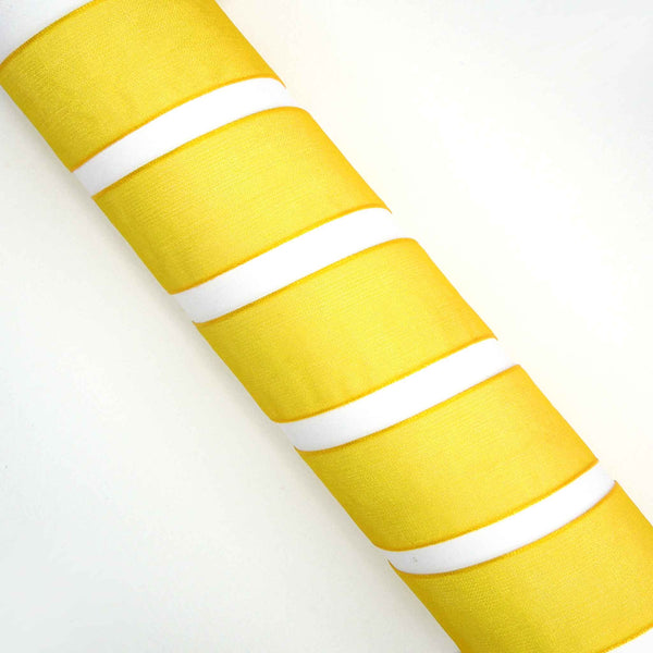 Super Sheer Ribbon Yellow Berisfords 10mm - 25mm