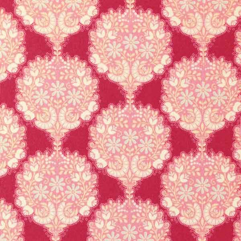 Flower Tree Purple Cotton Fabric, Harvest Collection, Tilda 481497