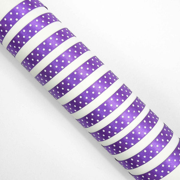 Micro Dot Ribbon Purple Berisfords 10mm - 15mm