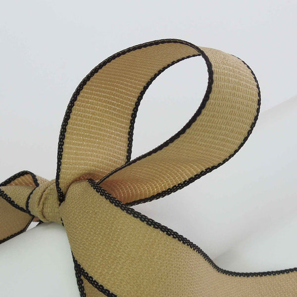 Hopsack Ribbon Black by Berisfords 15 mm, 25 mm width