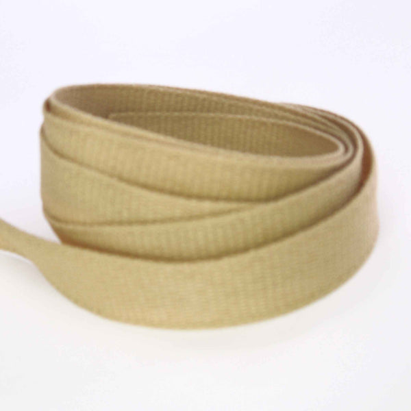 Hopsack Ribbon Oatmeal by Berisfords 15 mm, 25 mm width