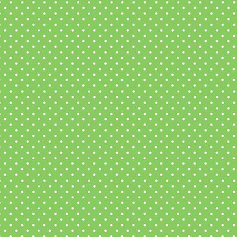 Spot On Apple Green Cotton Fabric Makower 830/G65 - Basics Collection