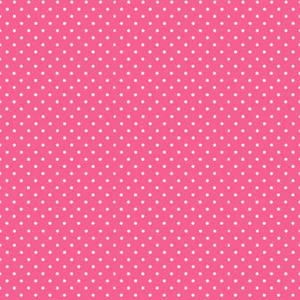Spot On Candy Pink Cotton Fabric Makower 830/QP65 - Basics Collection