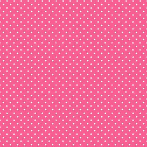 Spot On Candy Pink Cotton Fabric Makower 830/QP65 - Basics Collection
