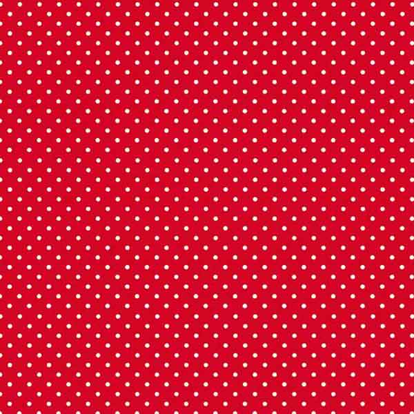 Spot On Red Cotton Fabric Makower 830/R - Basics Collection