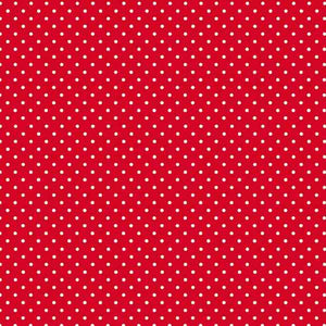 Spot On Red Cotton Fabric Makower 830/R - Basics Collection