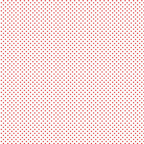Spot On White and Red Cotton Fabric Makower 830/WR - Basics Collection