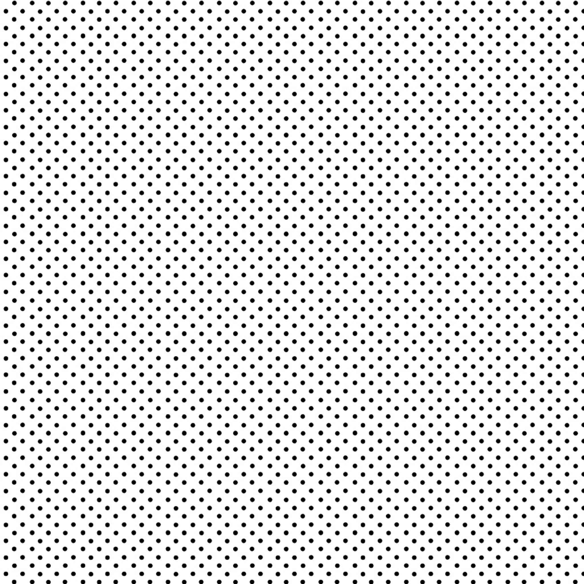 Spot On - White and Black - Cotton Fabric - Makower 830/WX - Basics Collection