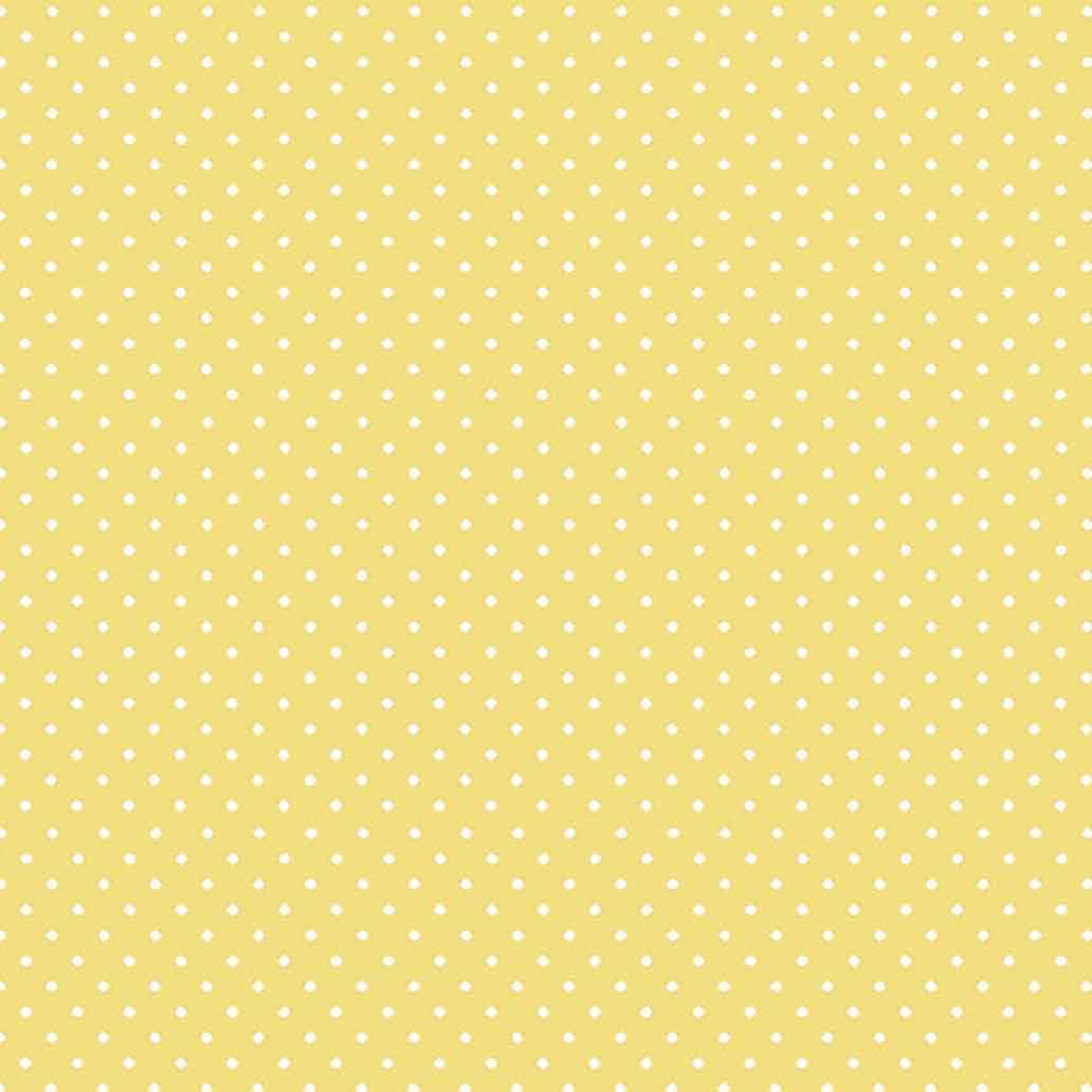 Spot On Primrose Yellow Cotton Fabric Makower 830/Y2 - Basics Collection