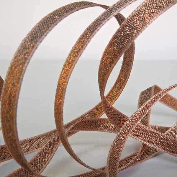 Lame Metallic Ribbon Copper 3mm 7mm 15mm - 25mm