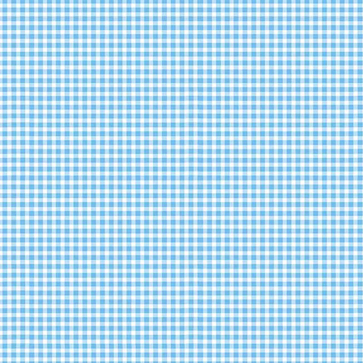 Gingham Cotton Fabric - Light Blue - Makower 920/B4 - Gingham Basics C ...