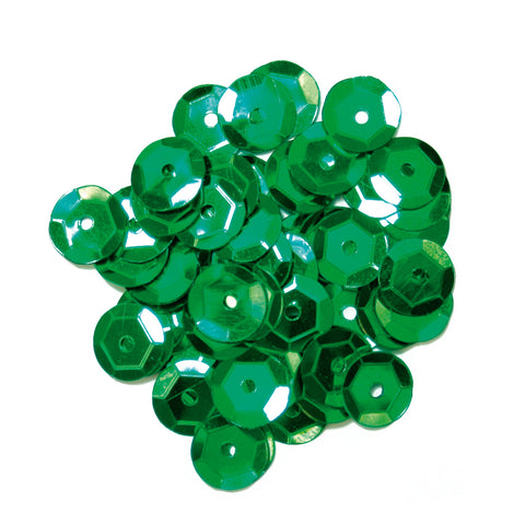 8 mm Green Cup Craft Sequins Trimits 9280/04 - Pack of 600