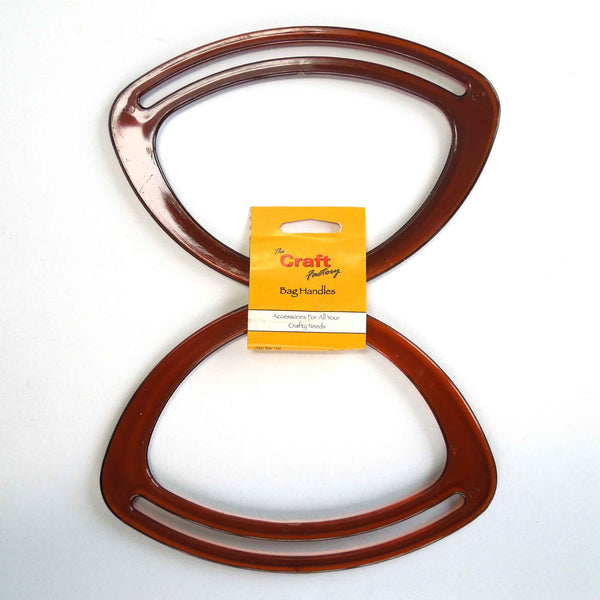 Bag Handles Oval 7 inch Amber - The Craft Factory