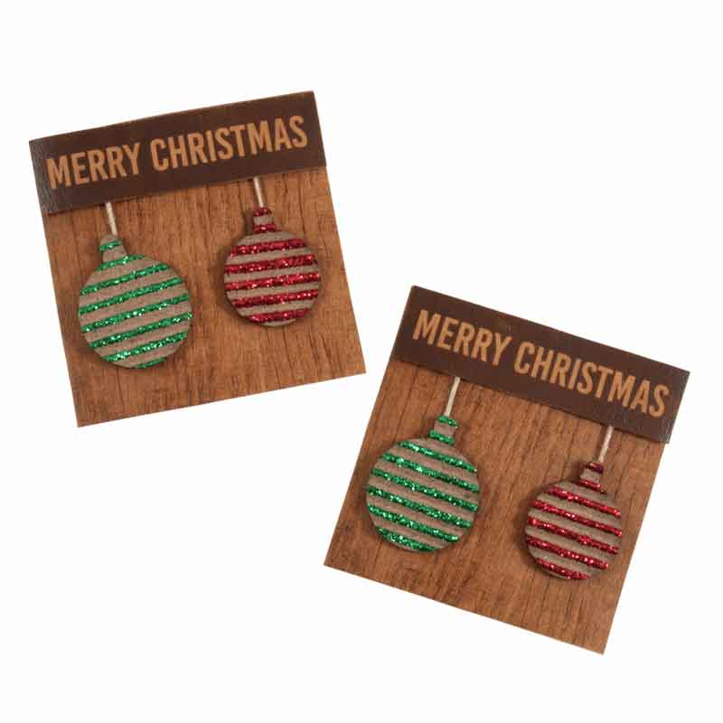 Merry Christmas Baubles Stick On Card Making Craft Pack