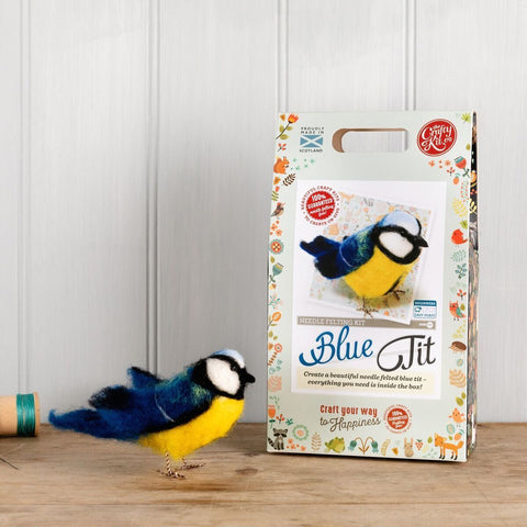 British Birds Blue Tit Needle Felting - The Crafty Kit Company
