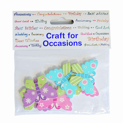 Pastel Butterfly Craft Embellishments, Trimits C2246