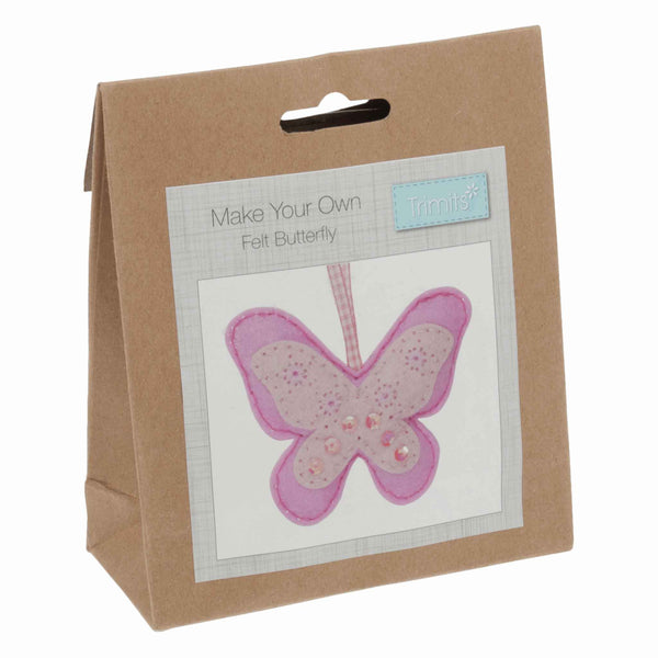 Felt Butterfly Kit, Make Your Own Pink Butterfly, GCK038