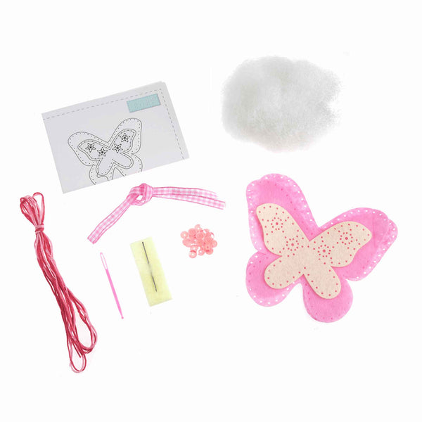Felt Butterfly Kit, Make Your Own Pink Butterfly, GCK038