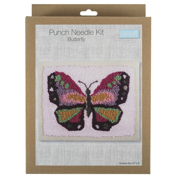 Punch Needle Kit Butterfly Trimits GCK115 - 20 x 25cm