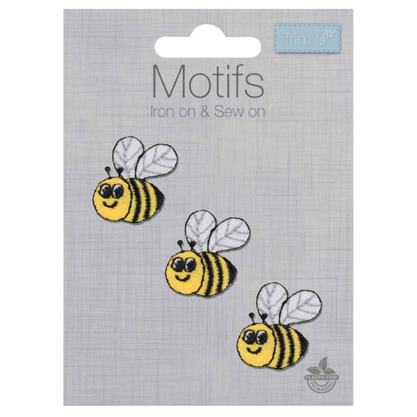 Three Bees Motif Iron or Sew On - Trimits CFM1\004