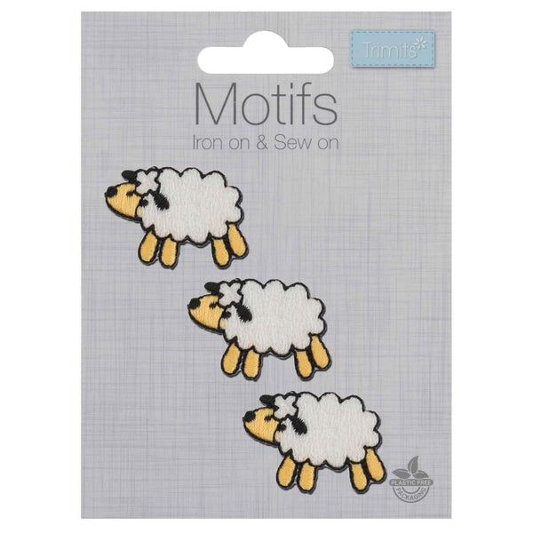 Three Sheep Motif Iron or Sew On - Trimits CFM1\024