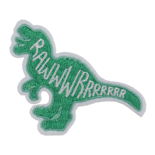Green Roar Dinosaur Motif Iron or Sew On - Trimits CFM2\022A
