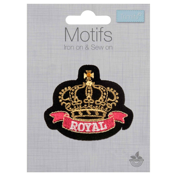 Royal Crown Motif Iron or Sew On - Trimits CFM2\034