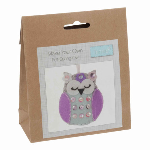 Felt Spring Owl Kit, Make Your Own Owl, GCK037