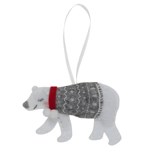 Felt Decoration Kit Polar Bear Christmas - Trimits GCK040