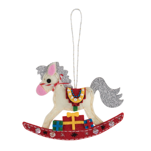 Felt Decoration Kit Rocking Horse Christmas - Trimits GCK103