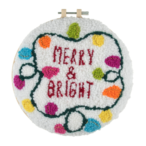Punch Needle Hoop Kit Merry and Bright - Trimits GCK126