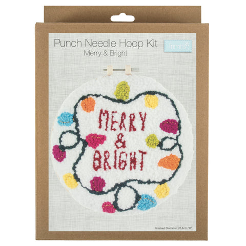 Punch Needle Hoop Kit Merry and Bright - Trimits GCK126