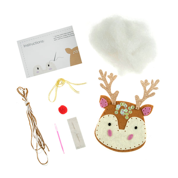 Felt Decoration Kit Reindeer Christmas - Trimits GCK138