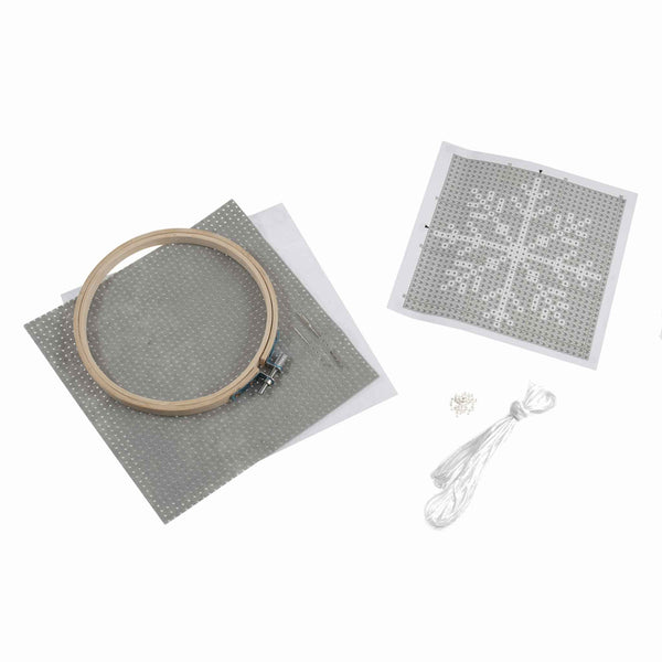 Cross Stitch Kit With Hoop Snowflake - Trimits GCS11