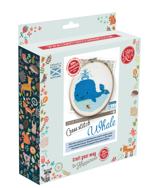 Whale Cross Stitch - The Crafty Kit Company