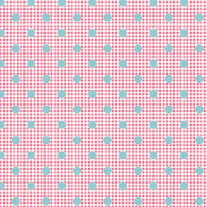 Gingdot Rose Cotton Fabric, Happy Campers Collection, Tilda 100232