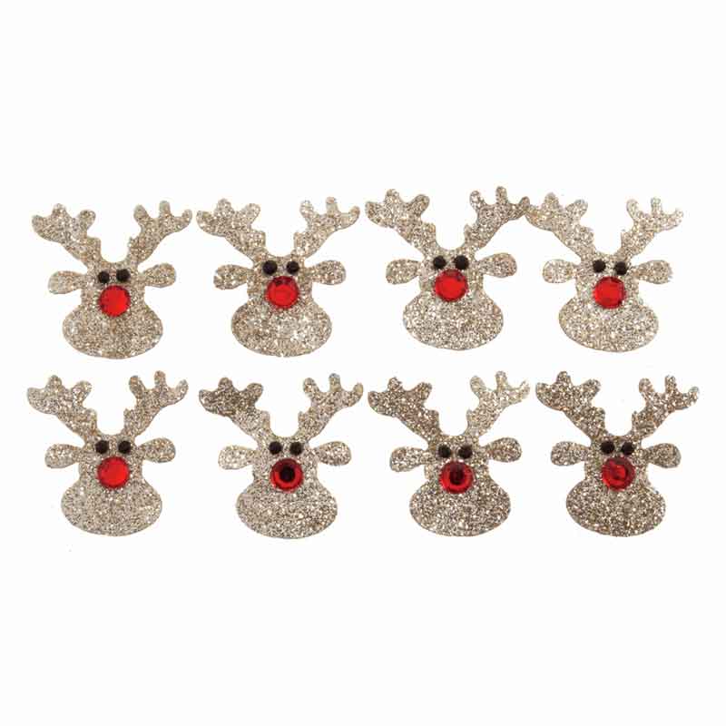Christmas Glitter Reindeer Craft Embellishment - Trimits C1671
