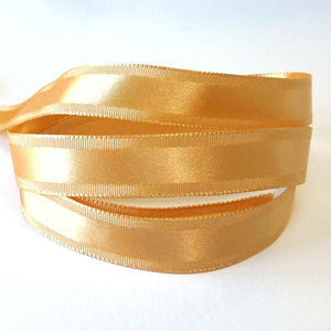 Grace Satin and Grosgrain Ribbon - Honey Gold - Berisfords - 15mm