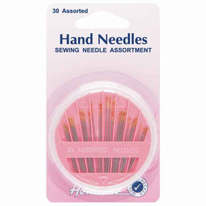 30 Assorted Hand Sewing Needles Compact - Hemline