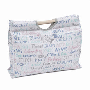 Craft Bag with Wooden Handles Haby Words - Hobby Gift MR4687\439