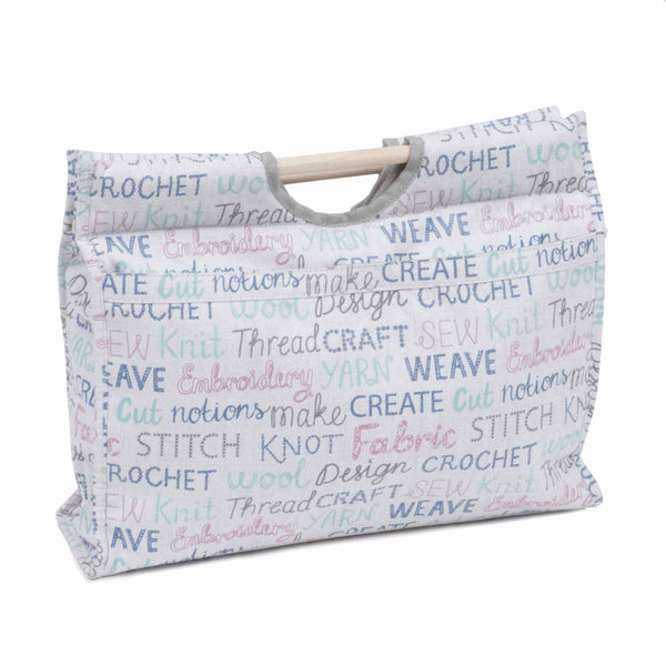 Craft Bag with Wooden Handles Haby Words - Hobby Gift MR4687\439