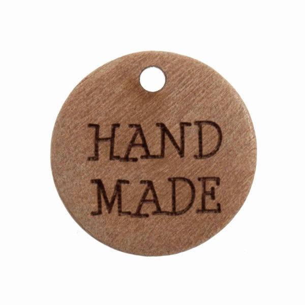 18 mm Hand Made Wooden Tag, Trimits 1 Hole Button