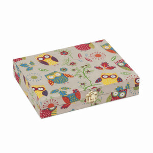 Spool Storage Box 18 Thread Spools Owl - Hobby Gift MRTH\29
