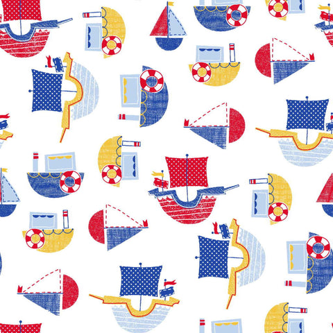 Nautical Friends Boats Cotton - Fabric Palette