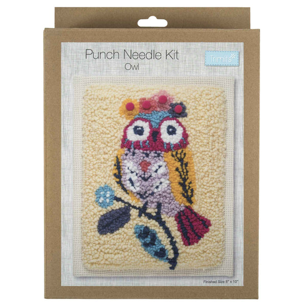 Punch Needle Kit Owl Trimits GCK116 - 20 x 25cm