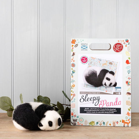 Sleepy Panda Needle Felting - The Crafty Kit Company