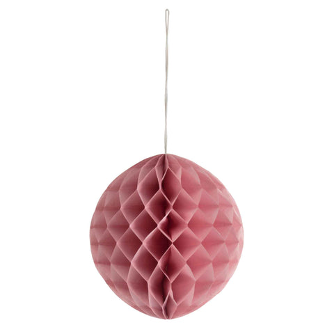 Paper Honeycomb Pom Decoration Rose Pink 10cm - 20cm