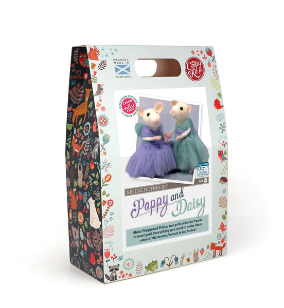 Poppy & Daisy Mice Needle Felting - The Crafty Kit Company