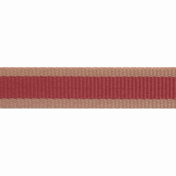 15mm Oatmeal Stripe Ribbon Dusky Pink - Berisfords